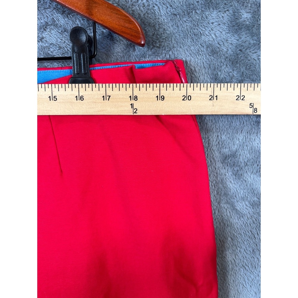Frances Valentine Lucy Japanese Cigarette Pants Womens 18 40x28 Red Crop Stretch - Picture 4 of 11